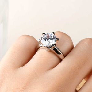 Solitaire ring Premium 0.5ct - 5ct Classic Elegant Moissanite Diamond S For Women 925 Silver Engagement Fashion Wedding S Y2302