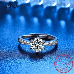 Solitaire Ring Real 3 CT Moissanite Wedding Ring For Women 925 Sterling Silver Round Brilliant Diamond Solitaire verlovingsringen Gift D240419
