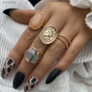 Solitaire Ring Ring Set Women Rings for Girls Charms Rings Set for Women Boho Jewelry Punk Accessories Sagues Anillos Mujer Schmuck 240226