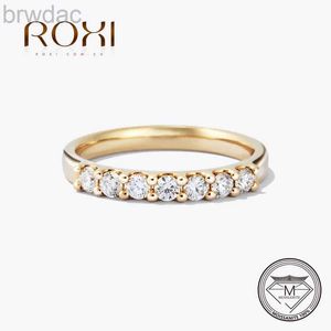 Anneau Solitaire ROxi Moisanite Ring 2,5 mm Gold Half Eternity Bubble Bubble Rings for Women Jewelry Wedding Diamond Engagement Band Moissanite Jewelry D240419