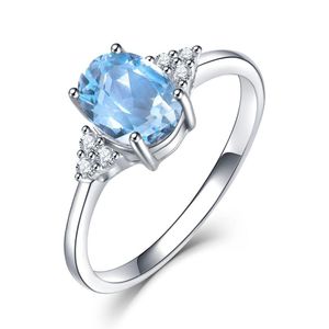 Bague solitaire Tanzanite Gemstone Ring pour femmes Solid Sterling Sier Change Mariage Bijoux de fiançailles Drop Livraison Bijoux Dhgarden Ot80U