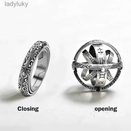 Solitaire Ring Vintage Ball Astronomical Ball For Women Men Men Creative Complex Rotation Cosmic Dinger Ring Jewelry 240226