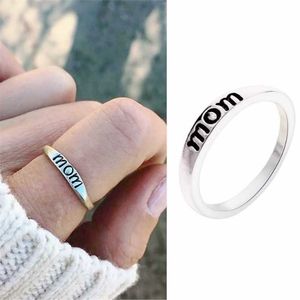 Solitaire Ring Vintage Fashion Thanksgiving Memorial For Women Mom Mother Dad Alloy Mother's Day Vader Gift Jewelry Y2303