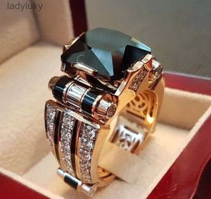 Solitaire ring vintage sieradenringen voor mannen gotisch roestvrijstalen ring goud kleur fidget ring ring heren sieraden Indiase sieraden anillo hombre 240226