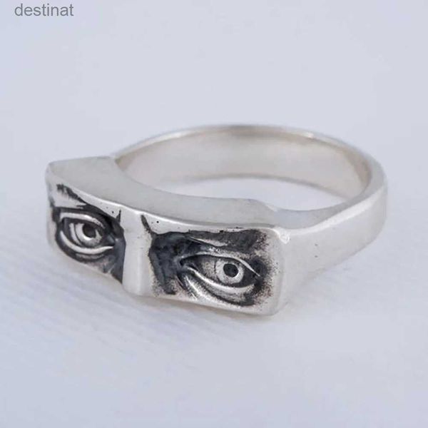 Solitaire Ring Vintage Punk Eye Ring for Man Motorcycle Party Punk Domineering Women Men Curiosity Hunting Ring Cool Hip Hop Jewelryl231220