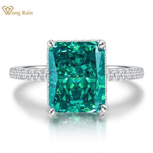 Solitaire Ring Wong Rain 925 Sterling Silver Created Gemstone Birthstone Wedding Engagement Ring Fine Bijoux en gros FD26507658 230609