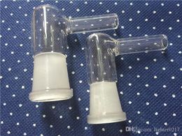 Solo Glass Aroma Tube L Sharp 14mm / 18mm Vrouw / Mannelijk Glas Roken Adapter Glas Elbow Adapter voor Water Bong