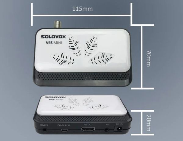 SOLOVOX V6S MINI DVB-S2 Modem WiFi 3G facultatif 1080p Satellite Receiver CAM POWER VU BISS Key Vs S-V6 Mini Gtmedia V7 S5X