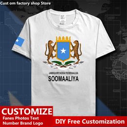 Somalie pays somalien t-shirt personnalisé Jersey Fans bricolage nom numéro t-shirt haute rue mode Hip Hop ample décontracté t-shirt 220616