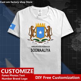 Somalie pays somalien t-shirt personnalisé Jersey Fans bricolage nom numéro t-shirt haute rue mode Hip Hop lâche décontracté t-shirt 220616gx