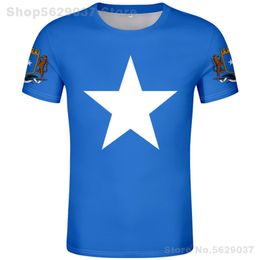 SOMALIE t-shirt bricolage gratuit personnalisé po nom numéro som T-Shirt nation drapeau soomaaliya république fédérale somali imprimer texte vêtements 220702