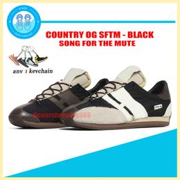 Gratis verzendnummer voor de Mute Running Shoes Country OG Sneakers Black Mens Dames Rubber Suede unisex Outdoor Sports Casual Shoe Trainers Maat 36-45