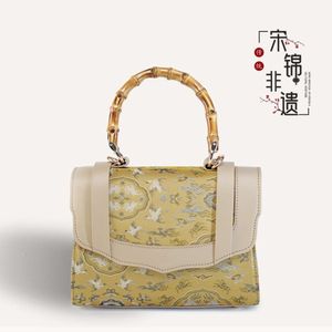 Song Jin National Style Fashion Sac à main sac à main élégant et élégant petit sac populaire pour femmes assorties Cheongsam One épaule