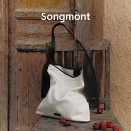 Song Mountain Pine Canvas Ear Hanging Tote Series Style Vacation Style Grand Capacité Designer Nouveau Sac à bandoulière 240411