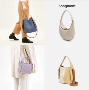 Songmont Tas Emmer Luna Designer Onderarm Hobo Schouder Luxe Grote Totes Halve Maan Lederen Portemonnee Mini Clutch Winkelmandje CrossBody Song Handbag21ess