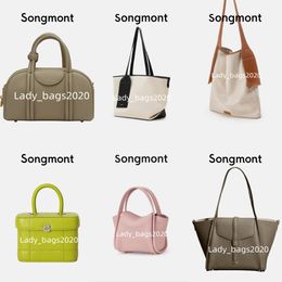 Songmont Bolso Bolso de chocolate Cubo de lona Bolsos de tofu Luna Bolso de bolos de diseñador Bolso de hombro Hobo para las axilas Bolsos grandes de lujo Embrague Compras Maquillaje cruzado