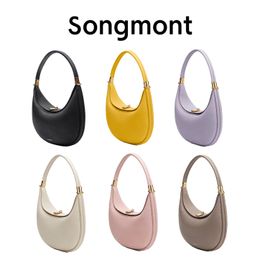 Songmont halvemaan halve maan Luna Designer tas voor Damesmode Luxe handtas heren Onderarm reistas Cross Body Totes Echt leer Zelfs schoudertassen