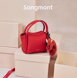 Songmont lingot sac rouge esprit dragon trésor édition limitée cadeau pour petite amie et femme gf31