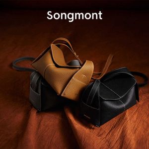 Songmont Mountain sous l'oreille de pin série Mini Eave sac automne hiver couche supérieure en peau de vache sac à bandoulière Hobo 240328