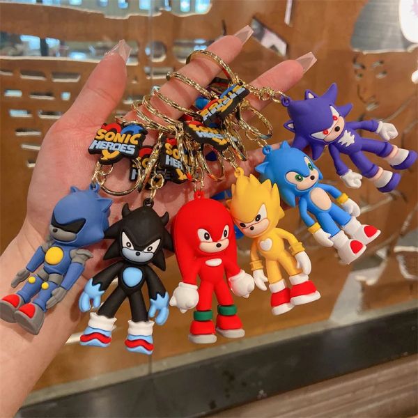 Sonic Auto Schlüsselanhänger Paar Taschenanhänger Kleines Geschenk Schlüsselanhänger Schlüsselanhänger für Mädchen Anime Schlüsselanhänger