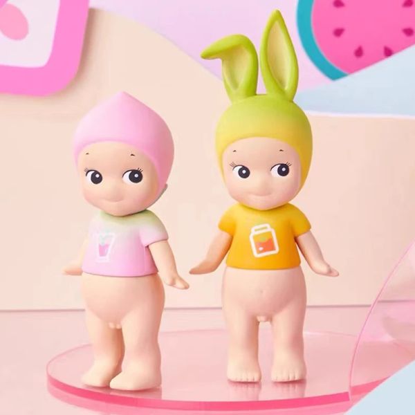 Sonny Angel Caja ciega refrescante Serie de bebidas frías Kawaii Mini Cajas Mystery Figura Suprise Bag Figurine Desk Decora Toys