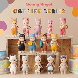Sonny Angel Cat Life Series Blind Box Cute Anime personnage surprise Box Boîte de devinettes Sac Scissors Nom Toy Mysterious Box GIF