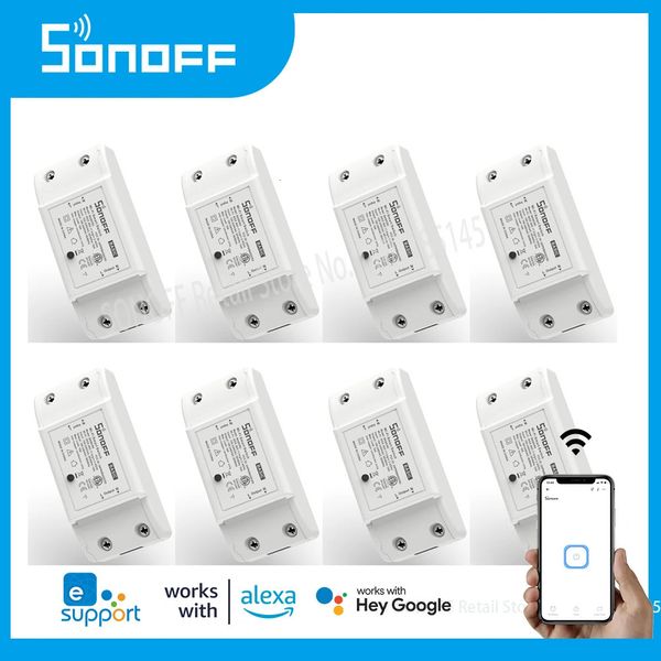 Sonoff Basic R2 Wifi bricolage Module de commutateur intelligent télécommande maison intelligente Via l'application eWeLink fonctionne avec Alexa Google Home 240108