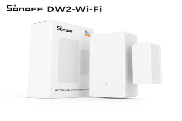 SONOFF DW2 WiFi Sensor inalámbrico de puerta y ventana Detector WiFi aplicación alertas de notificación seguridad inteligente para el hogar funciona con eWeLink2904605