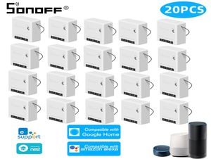 SONOFF Mini R2 bricolage commutateur intelligent bidirectionnel automatisation télécommande vocale Wifi commutateur relais Module fonctionne avec Alexa Google Home5606218