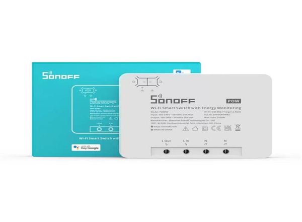 SONOFF POW R3 25A mesure de puissance WiFi commutateur intelligent Protection contre les surcharges piste d'économie d'énergie sur commande vocale eWeLink via Alexa a2332135984