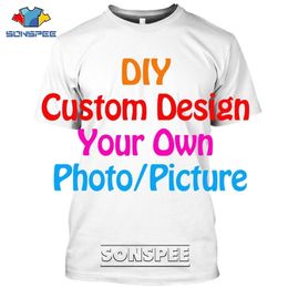 SONSPEE Impression 3D Créer Client Design Anime P o Star Vous Voulez Chanteur Motif DIY Enfant T-shirt Sublimation Sweat Tee Tops 220708