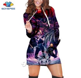 Sonspee Anime 3D Printing Funny Exceler Sweinshirt Vestido con capucha MS Casual Mangas largas ropa Mujeres con capucha larga 22013614