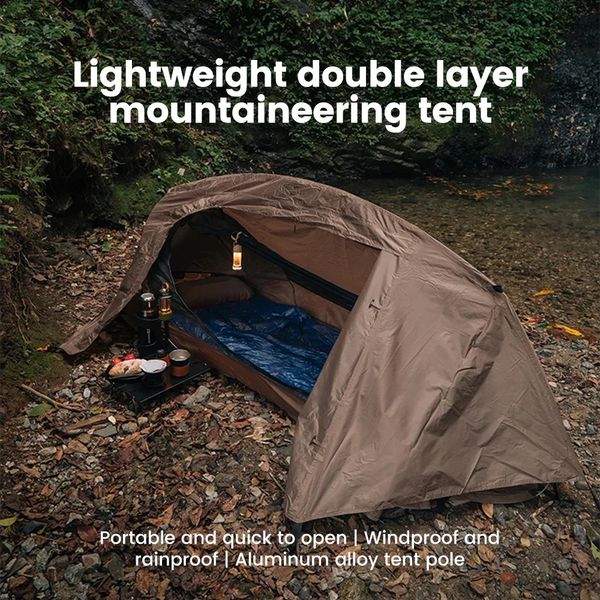 Tente de camping sur le sonuto pour une tente en nylon légère abri tactique avec moustique anti-mosquito champ étanche 240327