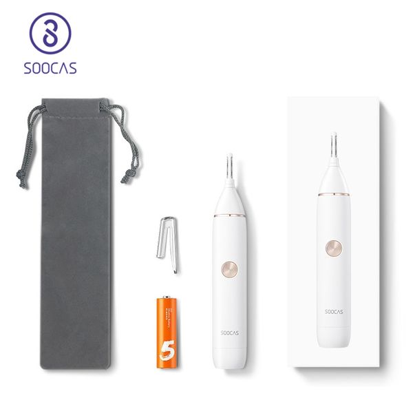 Recortadora eléctrica SOOCAS automática Mini N1, afeitadora portátil para oreja y nariz, cortadora de pelo, limpiador seguro impermeable, recortadores para hombres