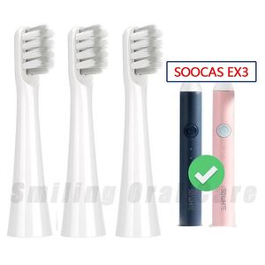 Têtes de brosse à dents électriques SOOCAS EX3 pour So blanc pas le nettoyage en profondeur d'origine Remplacez la tête de pinceau 240418