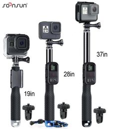 Soonsun Uitbreidbare waterdichte monopod pool selfie stick wifi externe clip tripod adapter mount voor GoPro Hero 9 8 7 6 5 4 3 2 23434463