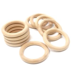 Sucettes de dentition 50mm bébé anneau en bois enfants bois enfants bricolage bijoux faisant artisanat bracelet sucette M1714 livraison directe maternité Dhekc