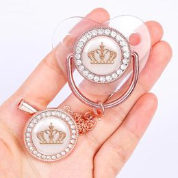 SOATERS SERSERS BORN Baby Pacificier Clips Transparent Bling Silicone Nipple Infant Pacifiers Holder Teether BPA Cadeaux de douche gratuits 231025