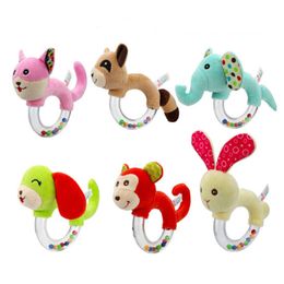 Soothers Paters Design Baby Rattle Animal Hand Bells Pluche Speelgoed Hoge Kwaliteit Newbron Gift