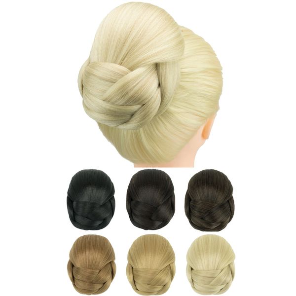 Soowee Trenzado Moño Bailarina Cubierta para el cabello Donut Piezas para el cabello Scrunchies Moño para el cabello Peluca Clips Updo Wedding Party Headwear para mujeres 240119