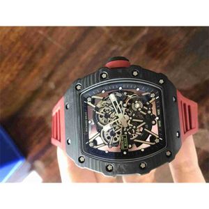 SoperClone T+/BBR Factory Luxe polshorloge Richa Automatisch mechanisch Hollow Out Watch Carbon Fiber RM35-02 Tape Ceramic Wine Barrel Fashion Trend Choser 4i