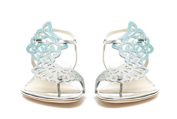 Sophia Webster Crystal papillon sandales plates femmes tongs tongs ange ailes string plates chaussures décontractées femmes talons d'été dre9535005