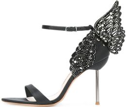 Sophia Webster Design Women Butterfly High Heels Patchwork Evangeline Sandals Prom Dress Stilettos Celebrity Party Sandal8279429