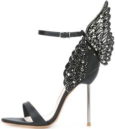 Sophia Webster Design Women Butterfly High Heels Patchwork Evangeline Sandals Prom Dress Stilettos Celebrity Party Sandal9149098