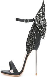 Sophia Webster Design Women Butterfly High Heels Patchwork Evangeline Sandals Prom Dress Stilettos Celebrity Party Sandal5336887