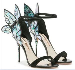 Sandales Sophia Webster Sandales Véritable Pompes en cuir Papillon Sandales à talons hauts 2020 pour femmes Sexy Stiletto Chaussures