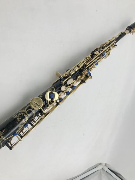 Saxophone Soprano S-901Black peinture haute qualité droit B plat Sax Musical avec boîtes rigides