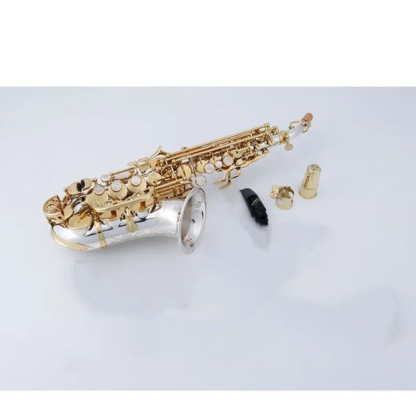 Soprano Saxophone SC- W037 Nickel silver High Quality Straight B flat Sax Musical Free Shipping with Hard boxs