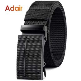 Sories Mens Automatische Nylon Belt Mens Militaire Tactische riem Heren Canvas Belt hoogwaardige jeans modieuze en luxueuze STR 123 J240506