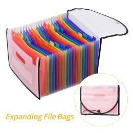 Sorter Accordian File Folder Organizer 24 Pockets Uitbreiding van bestandszakken met Cover A4 Letter Grootte documentorganisator Rainbow Color